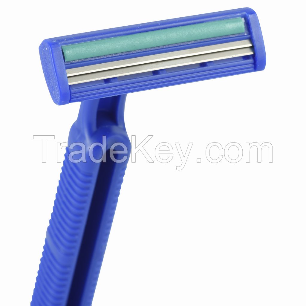 Twin Blade Stainless Steel Disposable Razor Shaving Razor (KD-2004L) Shaver for Men for Women