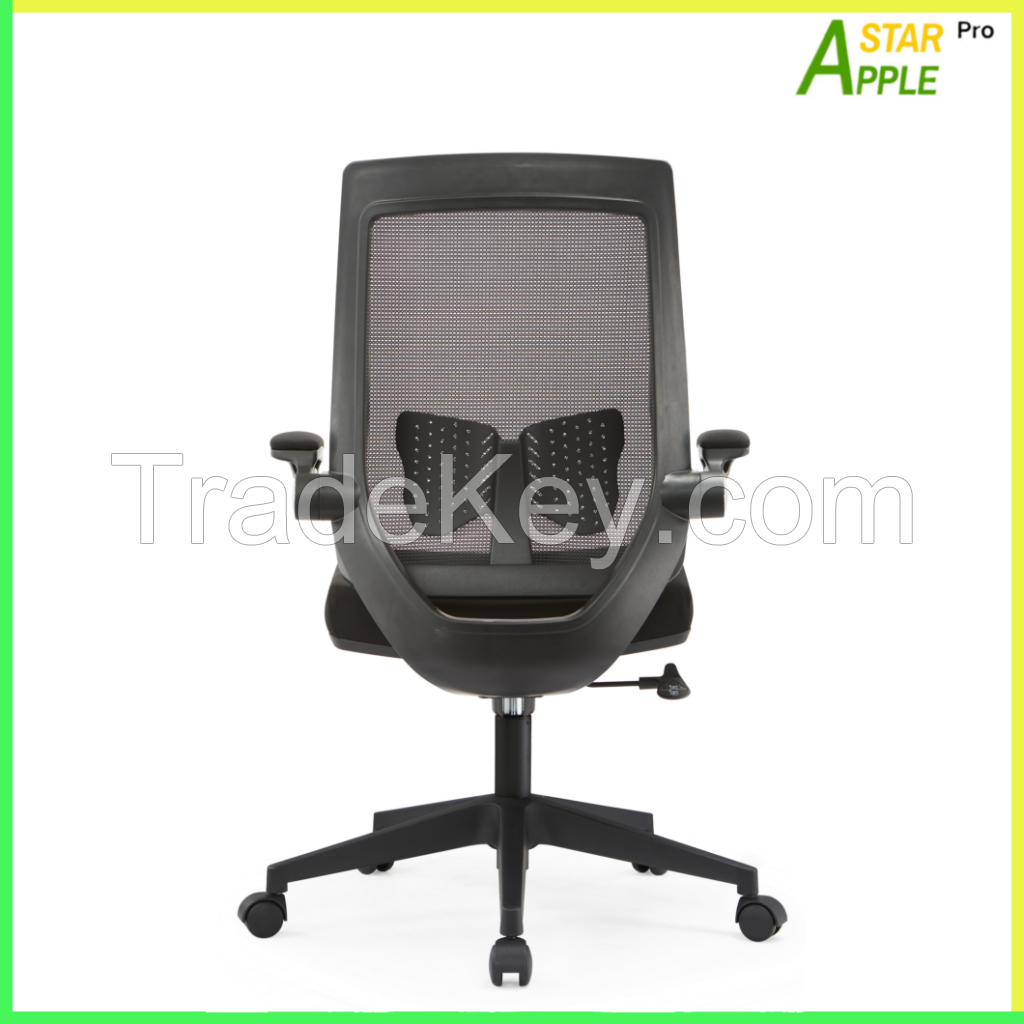 Mesh Chair Fabric Seat AS-B2078 Height Adjustable Foldable Armrest Nylon Base Lumbar Support