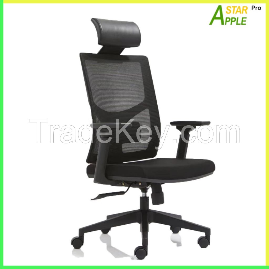 PU Leather Headrest Adjustable Armrest AS-C2076 Mesh Chair