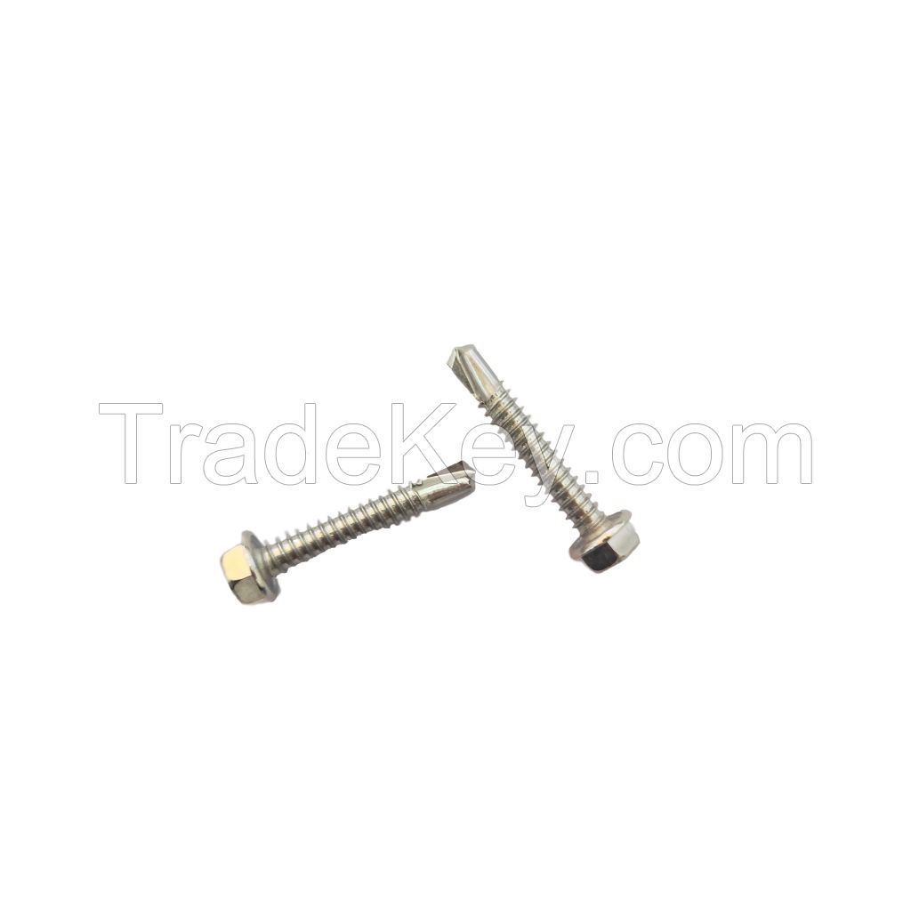 Building Roofing Screws With Washers Tornillos Hexagonal Hex Head Self Drilling Screws