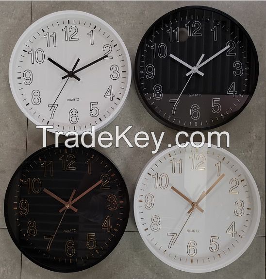 Home Decoration Round Design 12 inch Promotional and Advertising Wall Clock