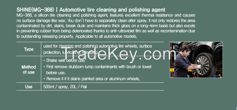 SHINE(MG-368) Automotive tire cleaning and polishing agent