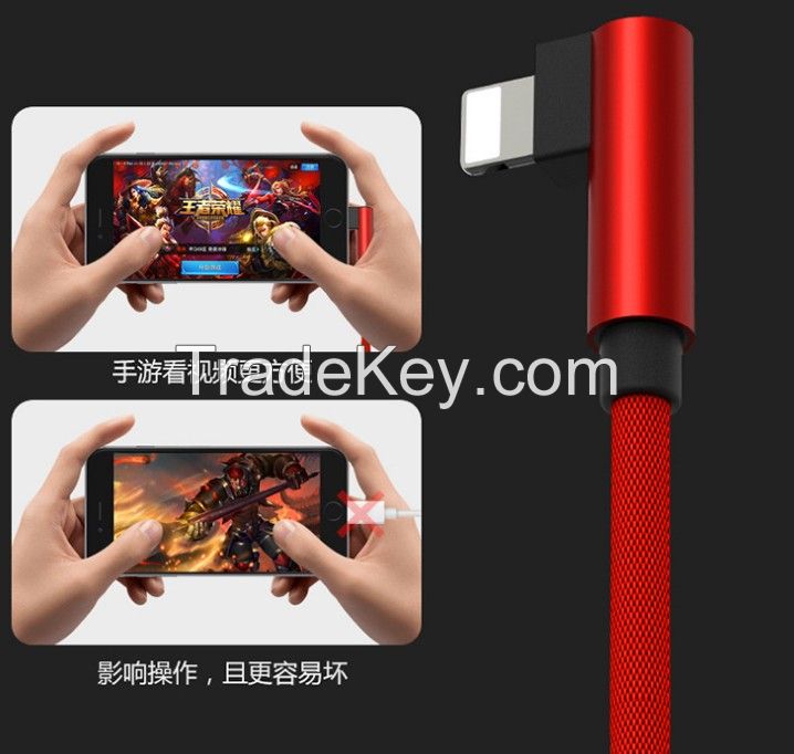 Double elbow mobile game type-c data cable Android usb braided game