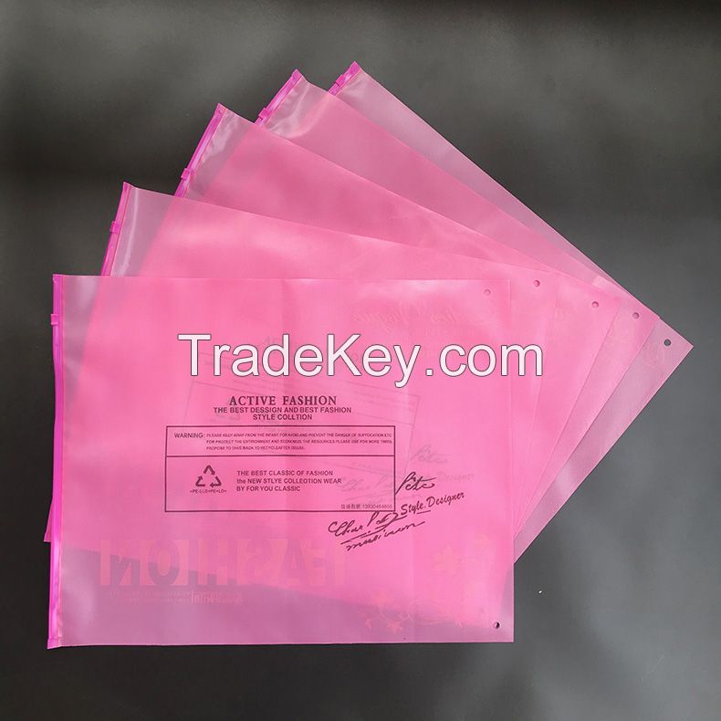 Custom Logo Plastic Packaging Zipper Bag for Clothing Manufacturer