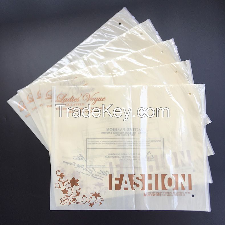 Custom Logo Plastic Packaging Zipper Bag for Clothing Manufacturer