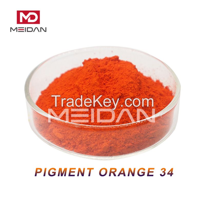 General Purpose Organic Color Pigment Orange 34 for Paint Plastic/PO/PP ink CI No. PO34 (15793-73-4)