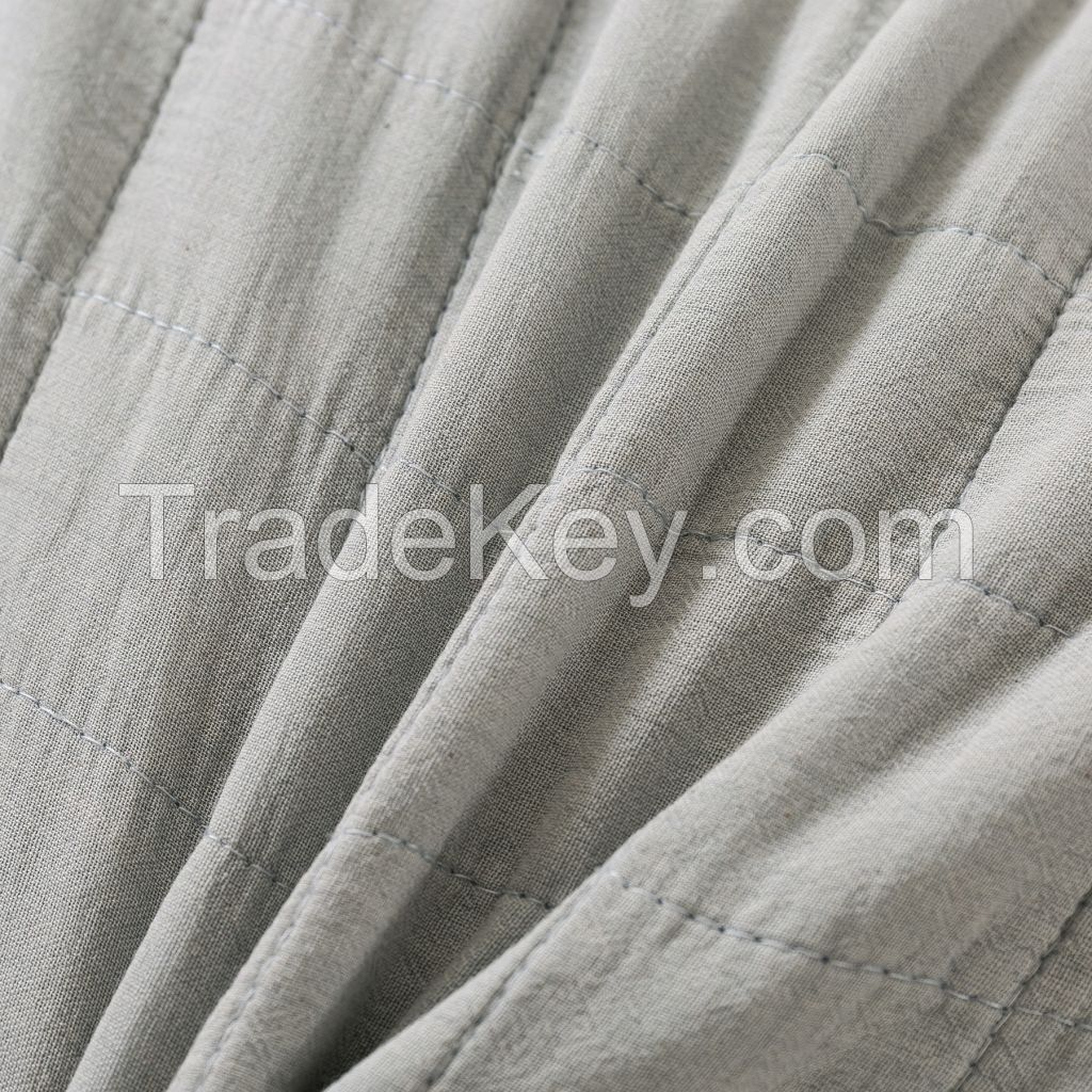 Quilted Coverlet / Bedspread, sandwashed