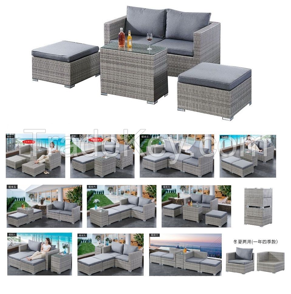 Rattan outdoor patio furniture wovan wicker furniture 5 sets