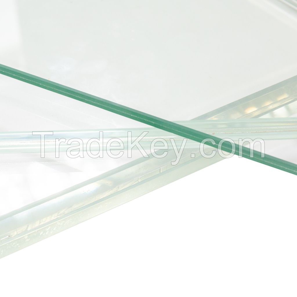 4-19mm Custom Toughened Tempered Laminated Building Glass for Window, Door, Glass Railing, Furniture, Table Top, Shower Door