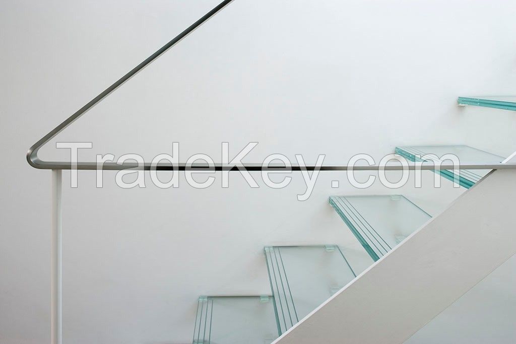 Curved Tempered Glass for Stair Guardrail