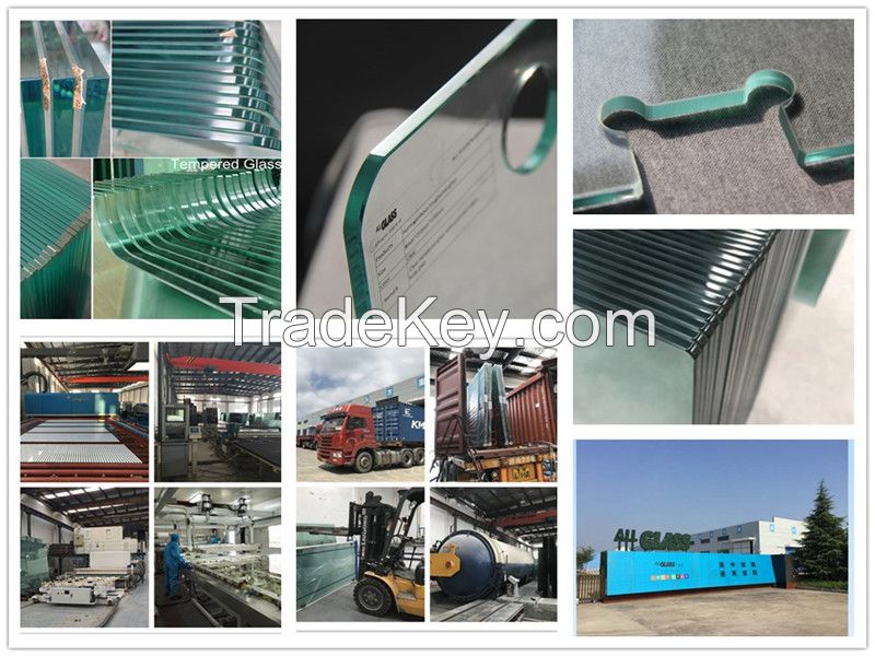5-12mm Clear Bent Toughened Building Curved Glass