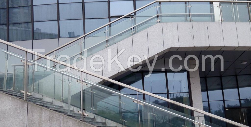 19mm Stair Railing Handrail Fence Used Clear Tempered Safety Glass