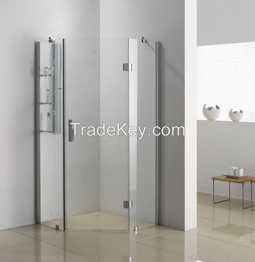 6mm Bathroom Double Opening Shower Door Glass with Nano Tempered Safety Glass