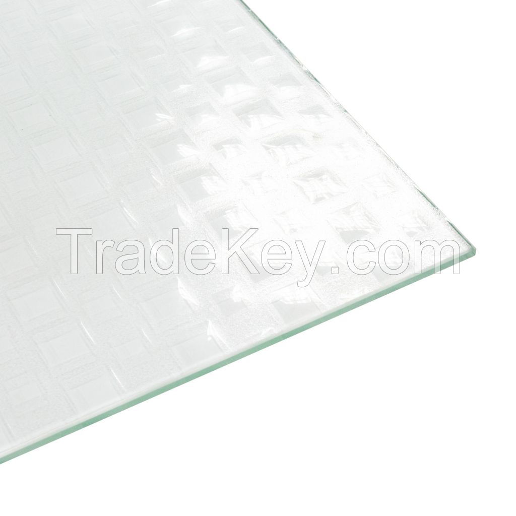 Tempered Decorative Patterned Glass for Bathroom Shower Screens