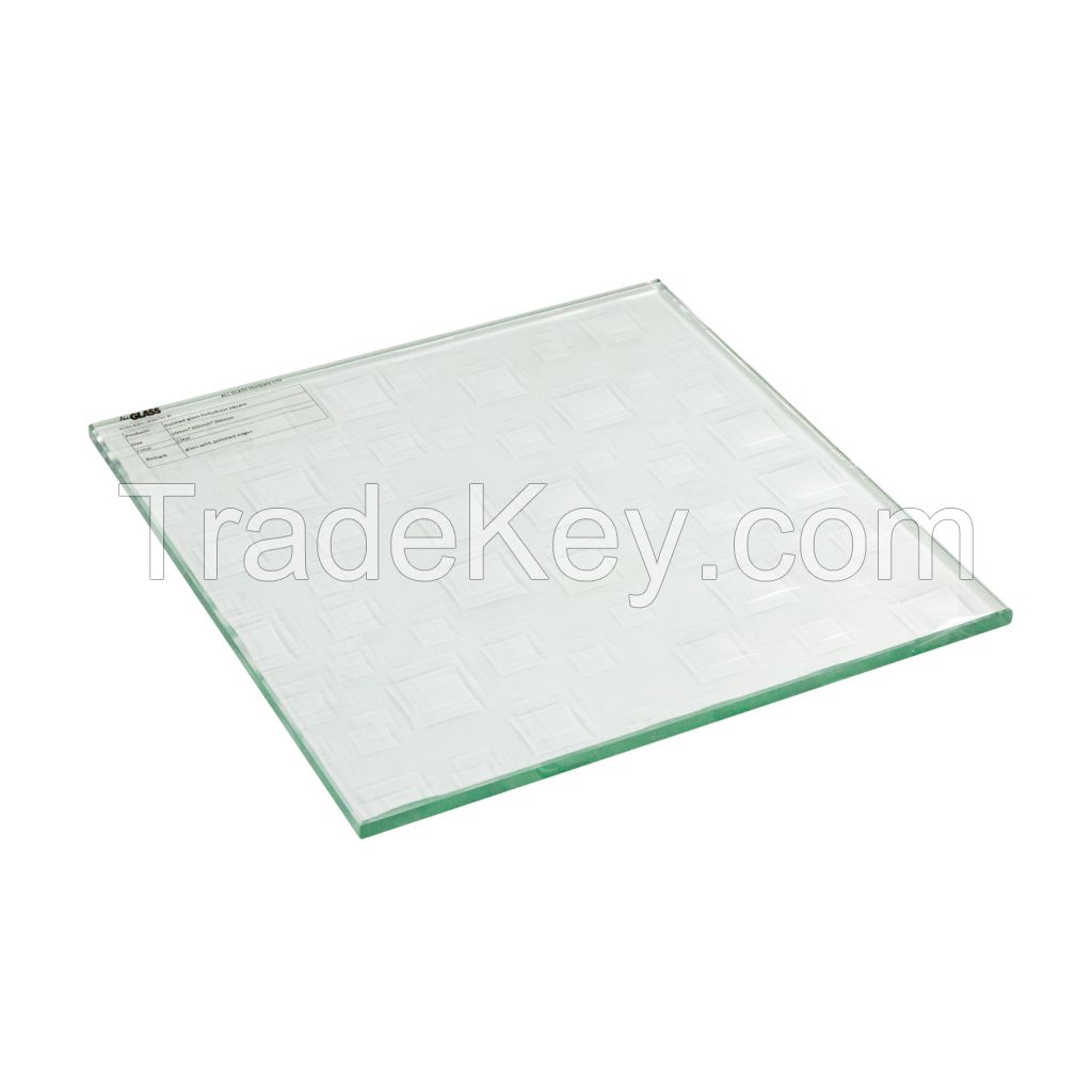 Tempered Decorative Patterned Glass for Bathroom Shower Screens