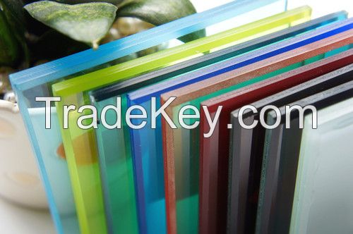 Green/Grey/White Colour Lamianted Glass with Ce Certification