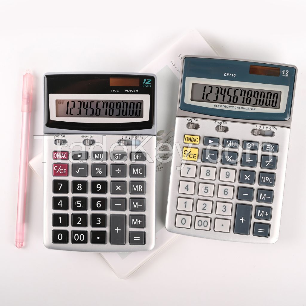 Dual Power Calculator Solar Calculator With 12 Digits Large Screen