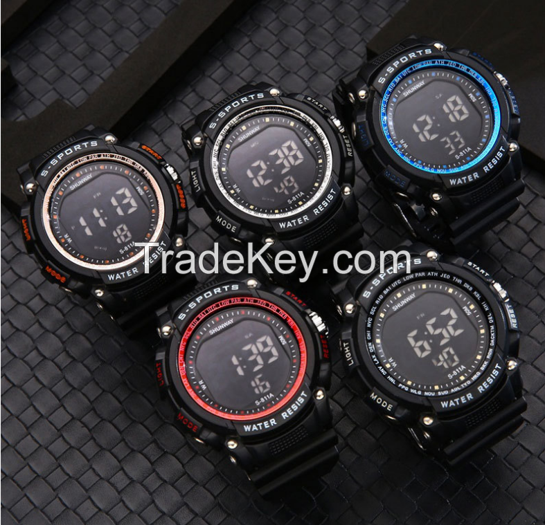 Outdoor sports watches couples popular men's multi-function electronic watches can be customized LOGO
