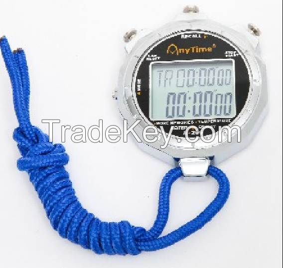 60 groups of memory,  large characters display, shockproof, daily waterproof, anti-magnetic and monochrome backlight stopwatch