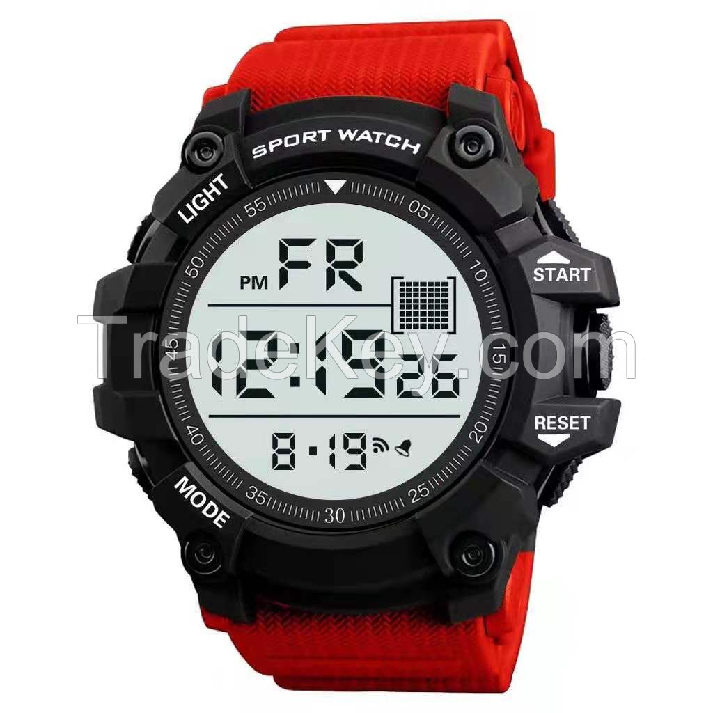 Men Digital Sport Watch LED Screen Outdoor Easy Read Wrist Watches with Alarm Stopwatch Date