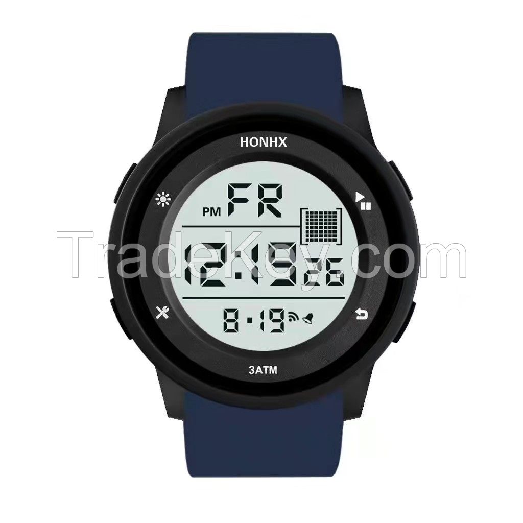 Men Digital Sport Watch LED Screen Outdoor Easy Read Wrist Watches with Alarm Stopwatch Date