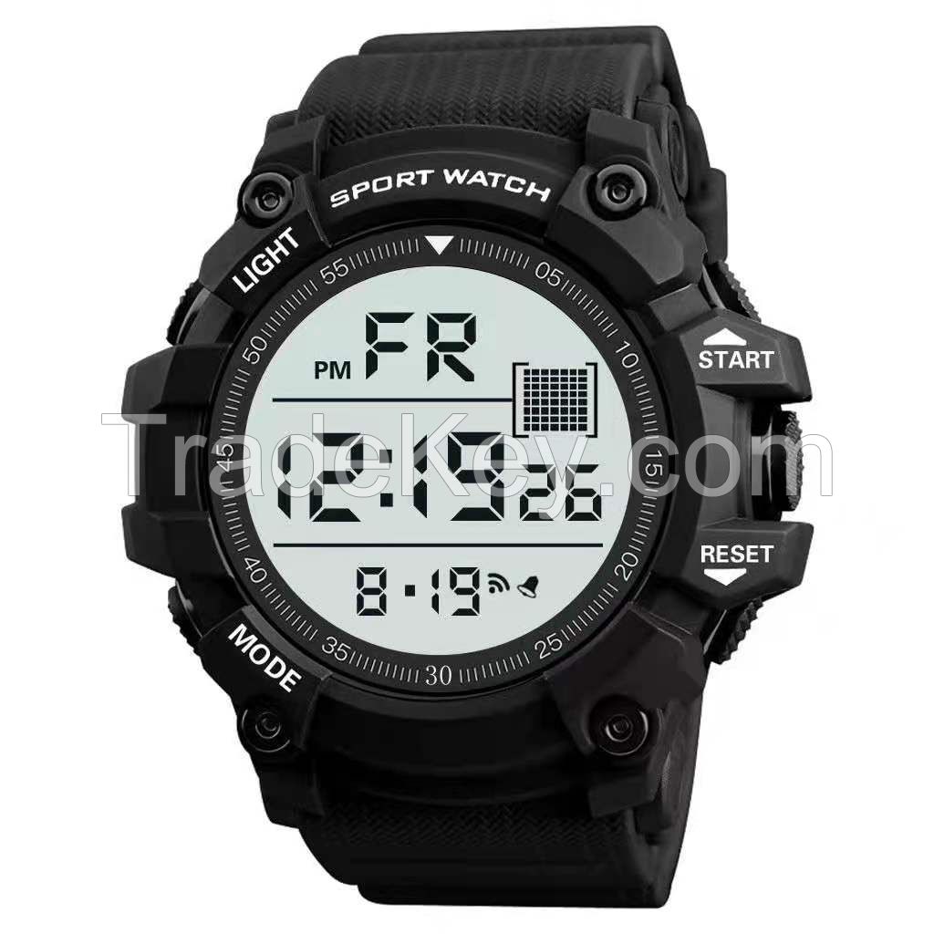 Men Digital Sport Watch LED Screen Outdoor Easy Read Wrist Watches with Alarm Stopwatch Date