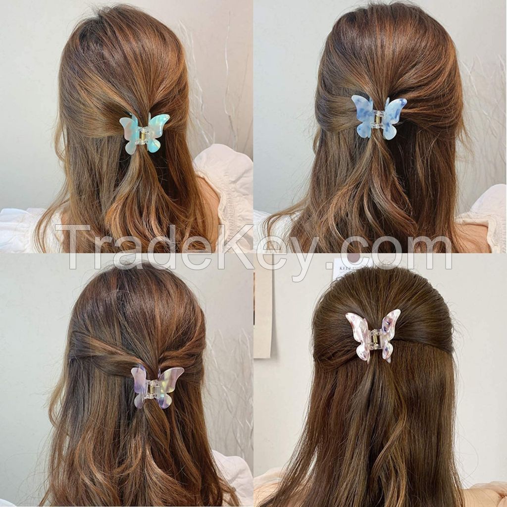 Modern Design Butterfly Shape Hair Accessories Hair Claw Clips Small Acetate Hair Clip Wholesale Amazon Hot Sale
