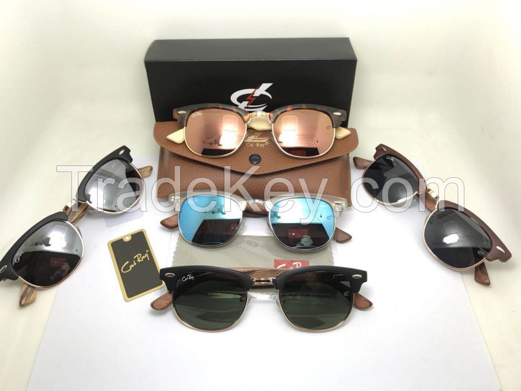 authentic brand sunglasses Cai Ray unisex sunglasses UV400 mirror lens clubmaster style