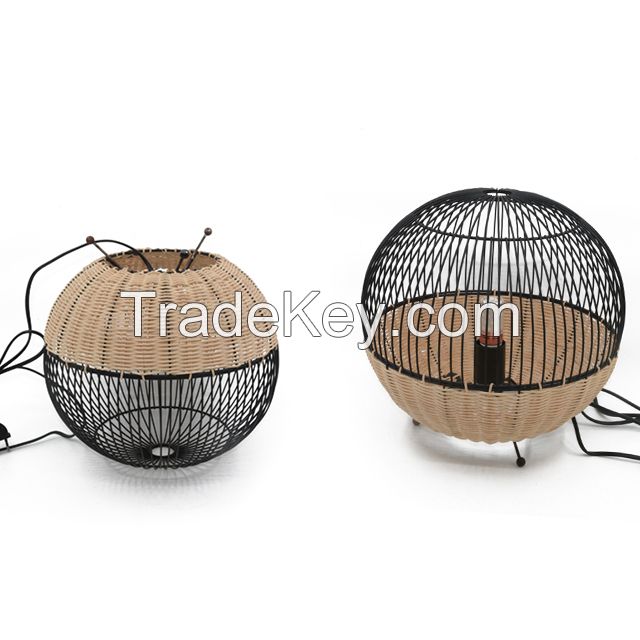 Hot sale handmade rattan metal Bamboo Pendant Wicker Light Shades Lampshades Lamp Shade hotel home decor 