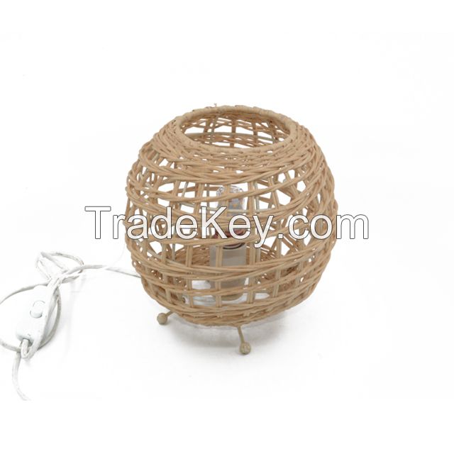 Wholesale hand knitted ball shaped Woven rattan Bedroom home hotel decor Modern Ceiling Lampshade Rattan Lamp Shade