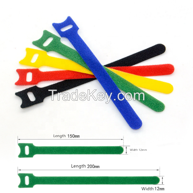 Custom logo fastener strap velcro cable tie