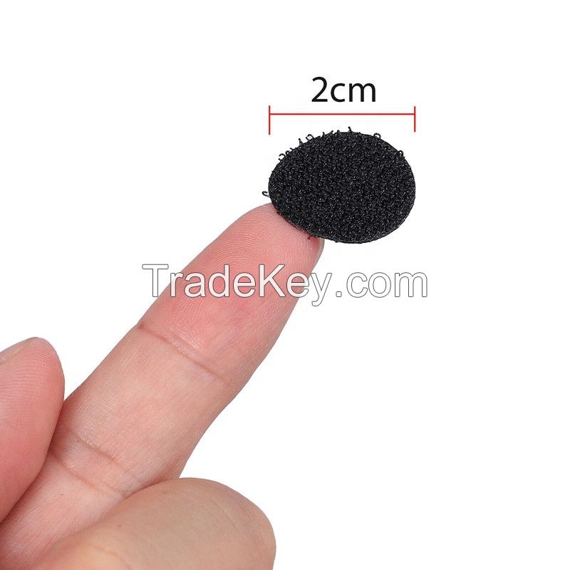Black and white sticky back coins velcro dots tapes Self Adhesive dots
