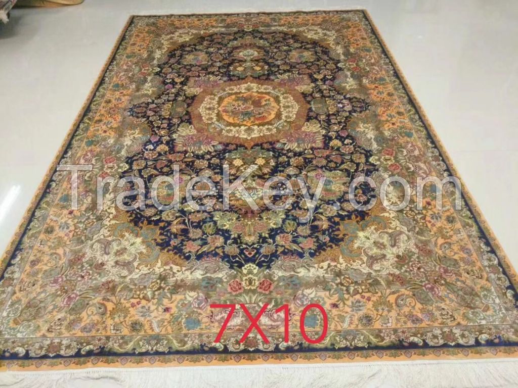 handmade silk persian carpet for sale