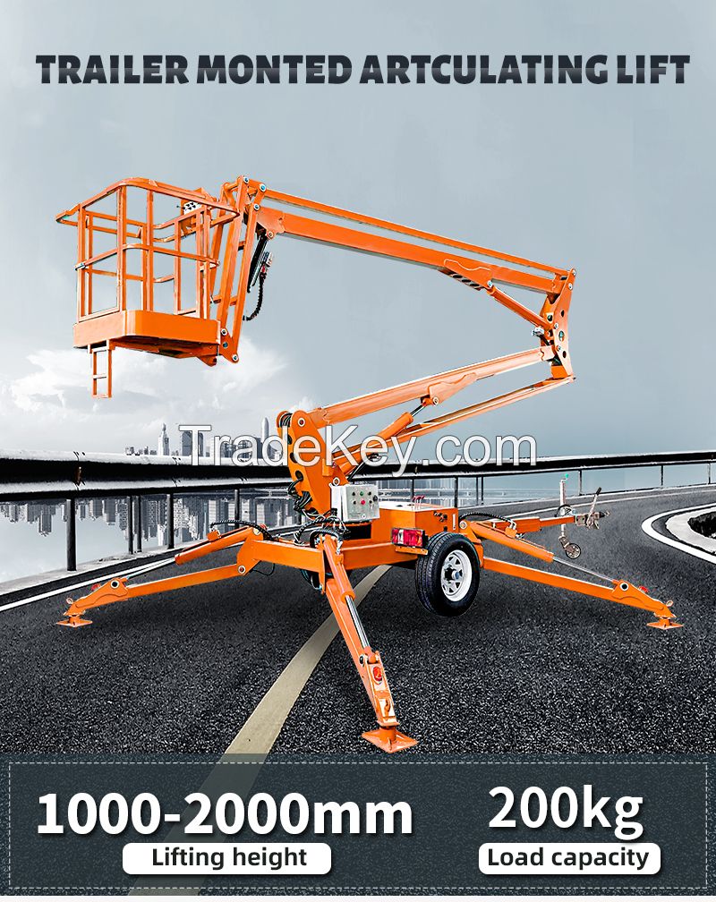 Aerial Work Towable Articulated Telescopic Cherry Picker Spider Boom Lift