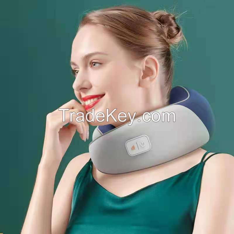 Electric Neck Shoulder Massager Portable Wireless Neck Massager Electric Smart Cervical Vertebra Impulse Neck Pulse Massager