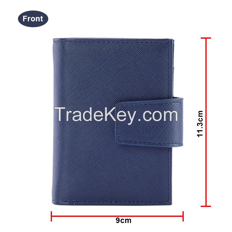 Business Smart Automatic Mini Atm Credit Card Holder Short Wallet with Cash Embossed Pop-up Wallet