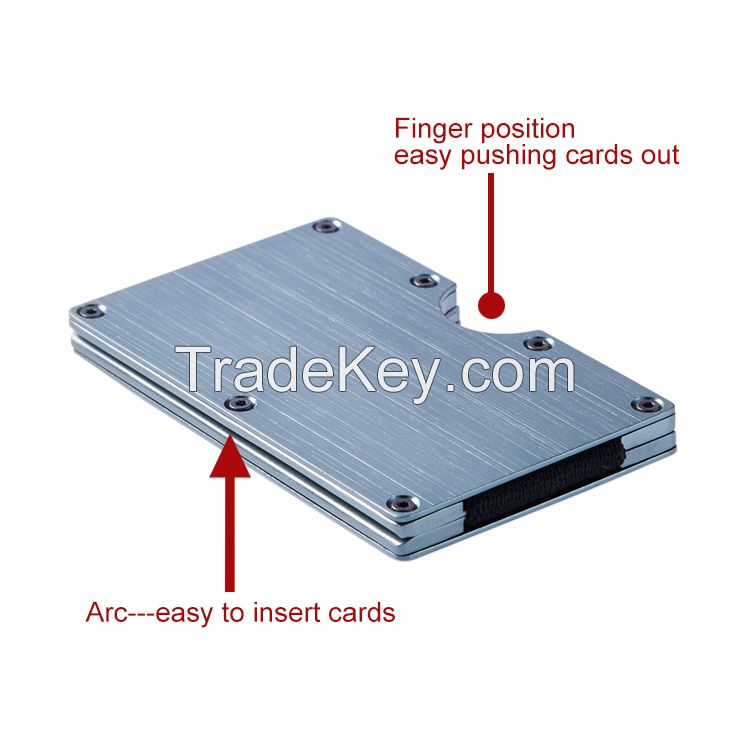 RFID Blocking Aluminum Alloy Card Box Holder Slim Wallet Portable Anti Theft Metal Card Holder