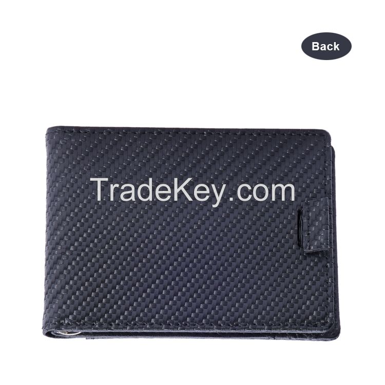 Simple Slim Minimalist Card Wallet RFID Front Pocket Customized Debossed Folding Cash Money Clip