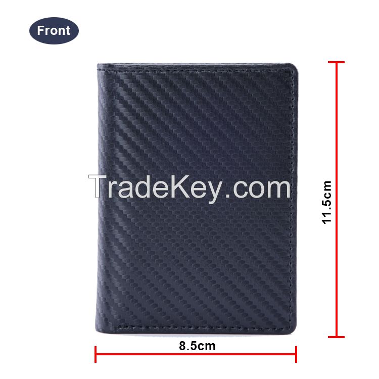 Amazon Hot Sale Durable Unisex Personalized RFID Custom Logo Flip Folding Leather Pop up Wallets