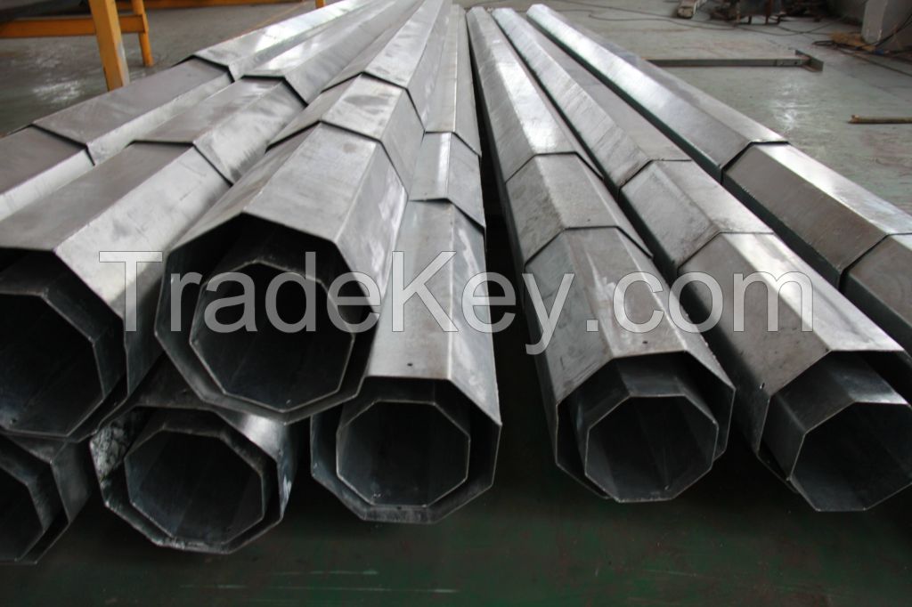 75FT Philippines NGCP Standard Galvanized Steel Pole With 4-5mm
