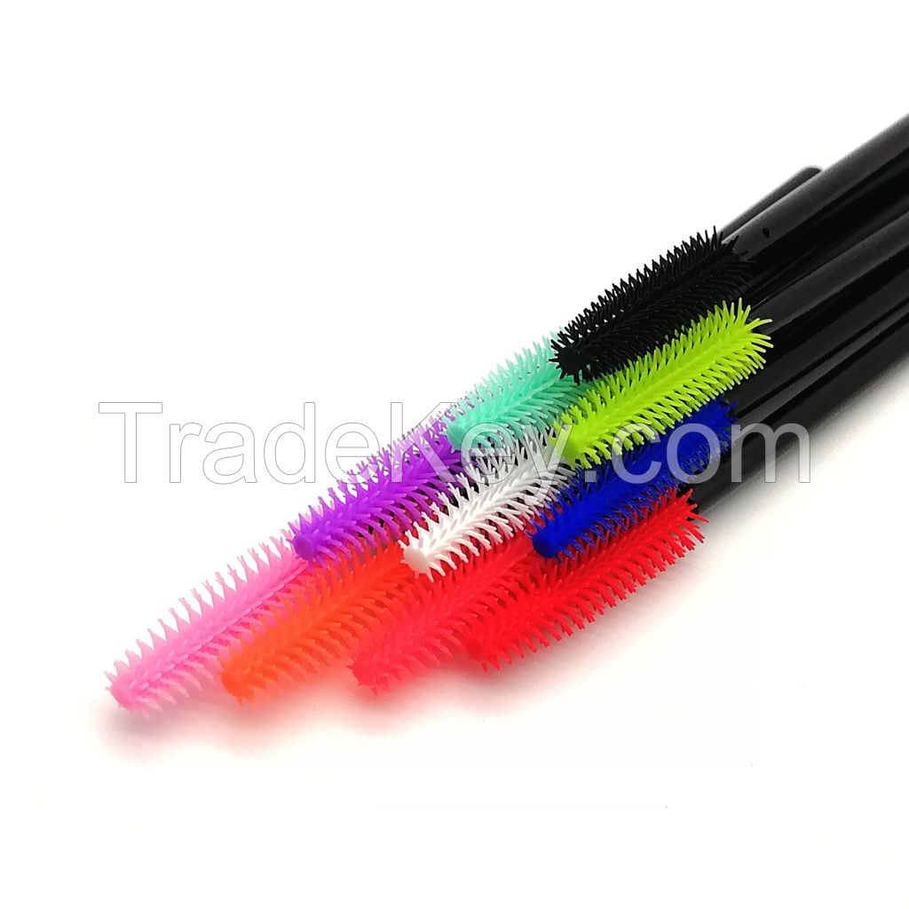 Wholesale Top Quality silicone eyelash brush Eye Lashes Disposable Mascara Wand Eyelash Extension Brushes