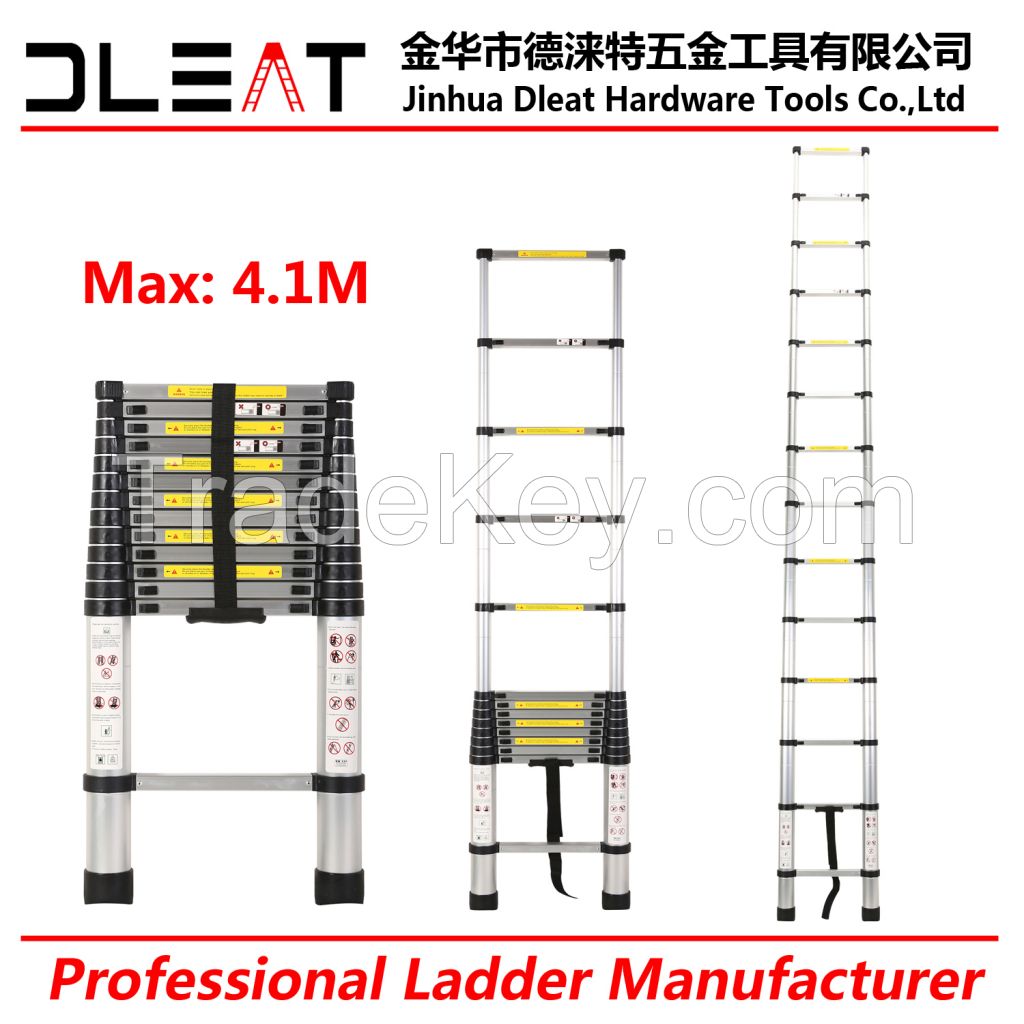 Dleat 4.1m aluminum telescopic ladder