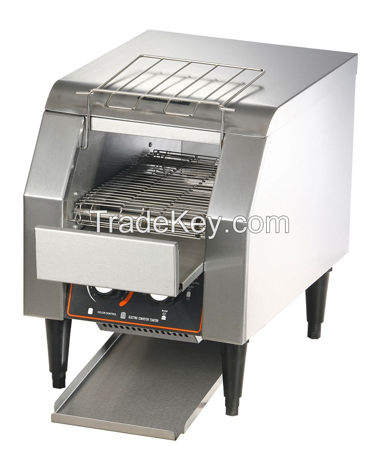 Electric industrial horizontal toaster with timer
