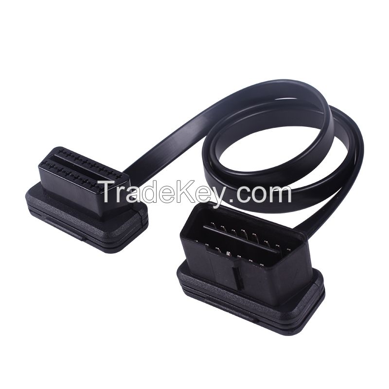 30CM As Noodle Cable OBD2 Extension Cable OBD2 16Pin Male To 16Pin Female OBD II Connector