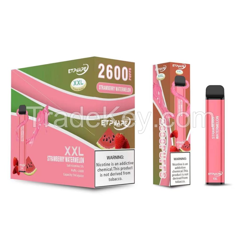 Customized VAPE 2600puffs Synthetic Nicotine