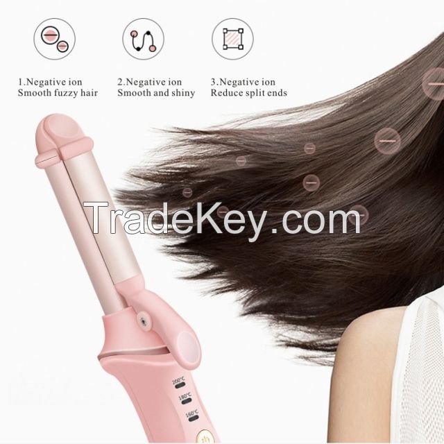 2021 Fashion design wireless hair straigntener hair curler iron 2 in 1 for hair styling