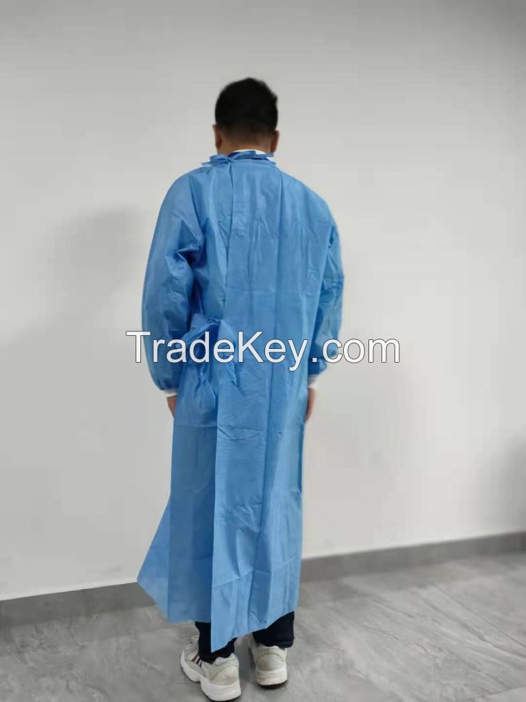 isolation gown sms pp pe non woven isolation gown