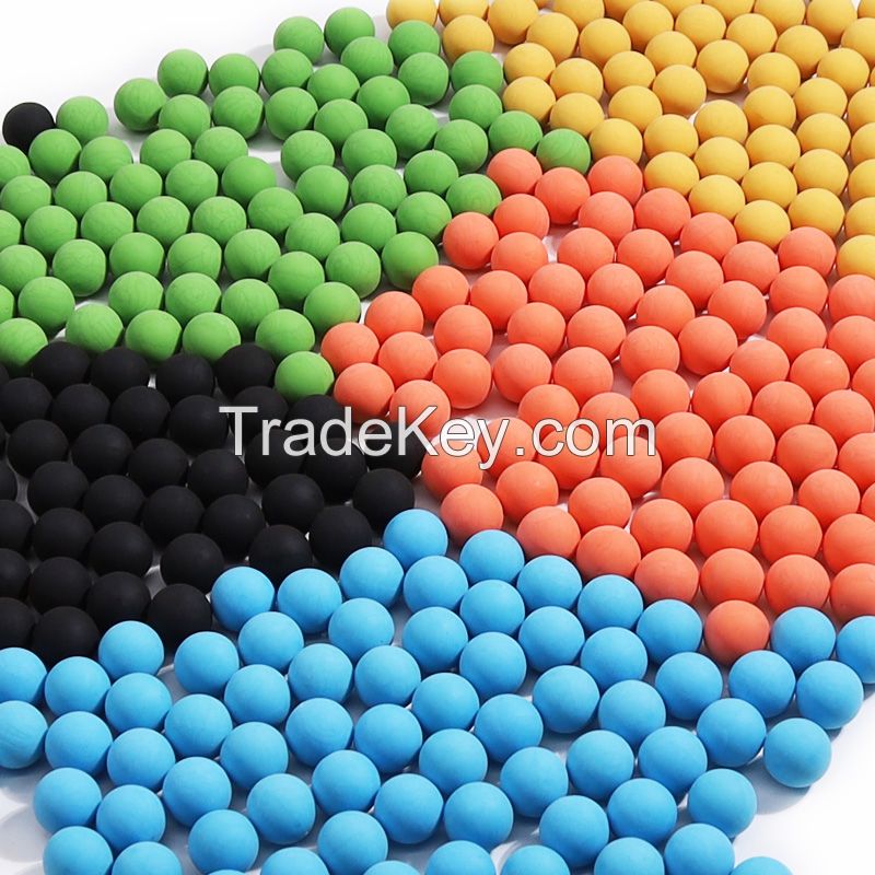 Amazon Hot Sale 0.43'' 0.5'' 0.68'' Reusable Rubber Paintball for Outdoor Games