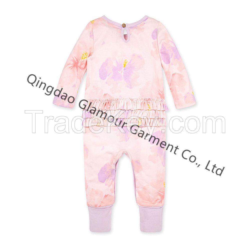 2021 Newborn Baby Cotton Bamboo Fiber Rompers Infant Jumpsuit One Piece Pajamas