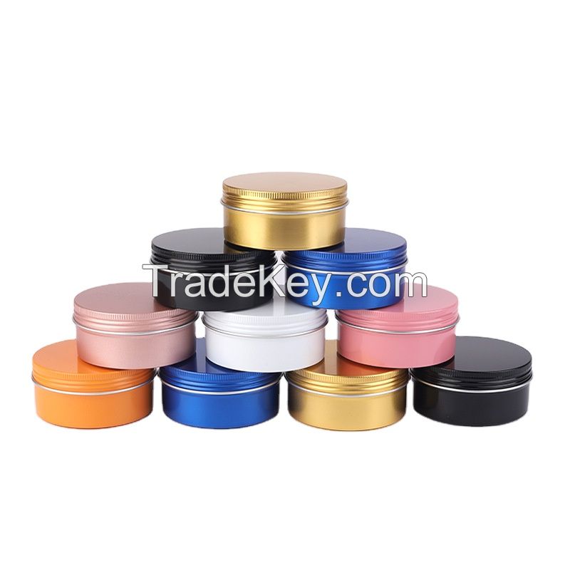 High quality Multi-Size Aluminium Tin Candy/Screw/Cosmetic Storage Customized Aluminium can Container Jar Cosmetic packaging